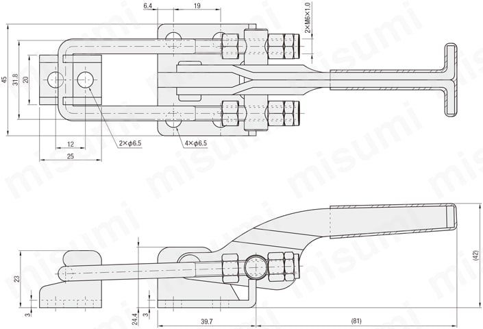 エコノミーシリーズ】 トグルクランプ ラッチ型 3180N | ミスミ
