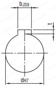 キー溝寸法図