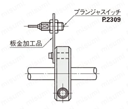 セットカラー　側面取付穴　セパレートタイプ:使用例