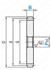 【クリーン洗浄品】平歯車　モジュール０．５　軸穴加工タイプ