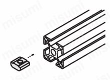 【クリーン洗浄品】６シリーズ（溝幅８ｍｍ）用　アルミフレーム用長ナットＬ寸指定タイプ:関連画像