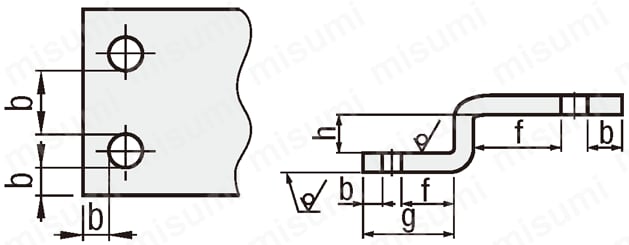 [Clean & Pack]Sheet Metal Mounting Plates / Brackets - Convex Bent Type, BLUFS