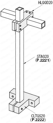 【クリーン洗浄品】支柱クランプ－角・角直交－:関連画像