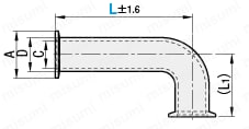 [Clean & Pack]Both Sides Weld-On Vacuum Pipes - NW Flanged × Elbow: Related Image