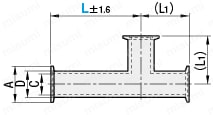 [Clean & Pack]Both Sides Weld-On Vacuum Pipes - NW Flanged × Tees: Related Image