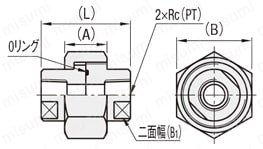 【クリーン洗浄品】高圧用ねじ込み継手　同径　ユニオン:関連画像