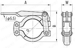 【クリーン洗浄品】サニタリー管用継手　ワンタッチクランプ:関連画像