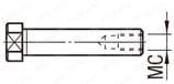 【クリーン洗浄品】ヒンジピン　六角穴ツバ付めねじタイプ:関連画像