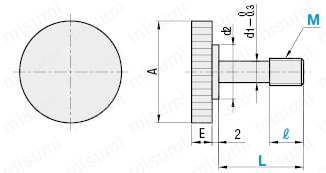 【クリーン洗浄品】カバーボルトローレット付タイプ:関連画像