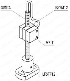 【クリーン洗浄品】スタンド用支柱　目盛付　パイプ:関連画像