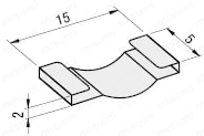 【クリーン洗浄品】５シリーズ（溝幅６ｍｍ）用　用先入れ角ナット用金属ストッパ