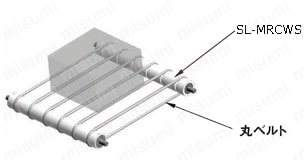 【クリーン洗浄品】【新商品】丸ベルト用溝付ローラ（ピッチ、センター振り分けタイプ）止めねじタイプ:関連画像