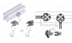 【クリーン洗浄品】小物フック　Ｕ型:関連画像