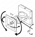 2方向可動アーム（壁面対応）：可動図