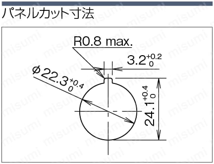 押しボタンスイッチ　取付穴Φ22　非照光:関連画像
