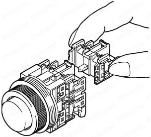 押しボタンスイッチ　取付穴Φ30　非照光:関連画像