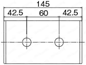アルミ標準スイッチボックスW80×H70　単品:外形図