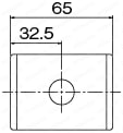 アルミ小型スイッチボックスＷ48×Ｈ45　単品：外形図