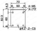 スチール標準スイッチボックスW80×H70 単品:関連画像