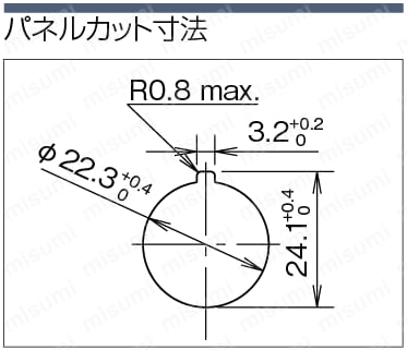 押しボタンスイッチ　取付穴Φ22　照光:関連画像