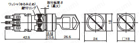 セレクタスイッチ　取付穴Φ16・Φ22・Φ30:関連画像