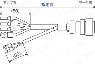 パナソニック MINAS A6/A5シリーズ用 モータケーブル:関連画像