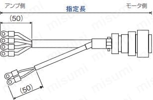 パナソニック MINAS A6/A5シリーズ用 モータケーブル:関連画像