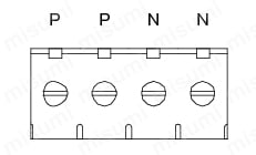 コモン端子台　Pコモン、Nコモン分割（棒端子用）　1対9ｘ2:関連画像