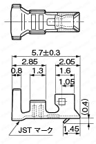 EHコネクタ　コンタクト 外形図1