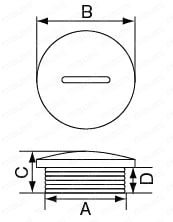ケーブルブッシュ（ブラインド・Mネジ）概要仕様