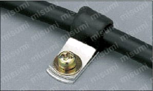 ケーブルクリップ（スチール製・樹脂コーティング）【20個入り】：使用例