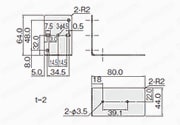 スイッチング電源（DC24V出力）:金具