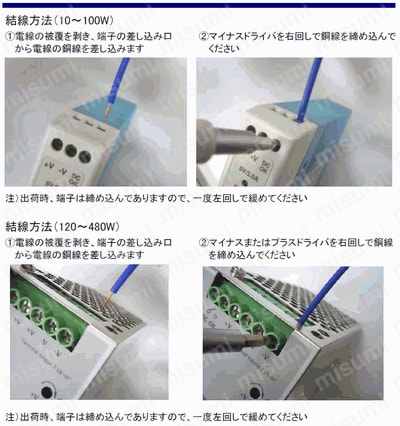 スイッチング電源（ＤＩＮレール取付、DC24V出力） | ミスミ | MISUMI