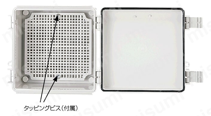 プラスチック製コントロールボックス防水エコノミータイプ:ボックス内部構造