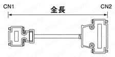 Ｄsub9芯⇔Dsub25芯 RS232C通信専用:外形図