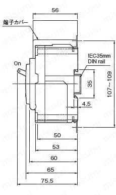 分電盤用漏電ブレーカ 外形図9