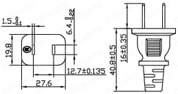ACコード 固定長(CCC) 片側切り落としタイププラグ:関連画像