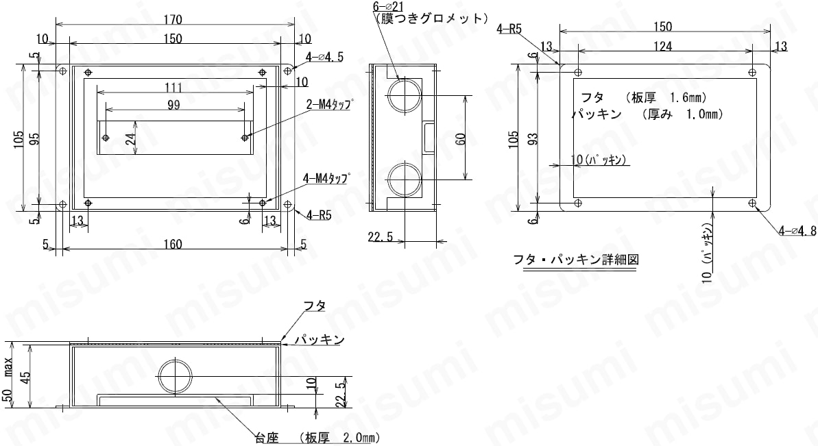 スチール製低価格端子台ボックス:関連画像
