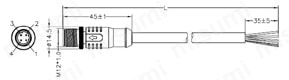 EtherNetIP, EtherCAT, PROFINET対応 M12コネクタ付ケーブル:関連画像