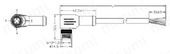 EtherNetIP, EtherCAT, PROFINET対応 M12コネクタ付ケーブル:関連画像