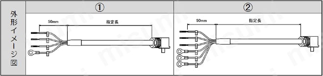 安川電機　∑７(SGM7)シリーズ用 主回路ケーブル(JZSPシリーズ互換品):関連画像