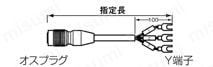 RMコネクタ ストレート／中継／パネル取付タイプ 外形図