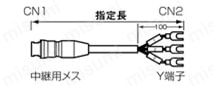 RMコネクタ ストレート／中継／パネル取付タイプ 外形図