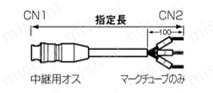 RMコネクタ ストレート／中継／パネル取付タイプ 外形図