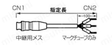 RMコネクタ ストレート／中継／パネル取付タイプ 外形図