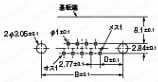 Dsubｺﾈｸﾀ　ハンダ付けタイプ/プレスコンタクト（基板実装型）：外形図