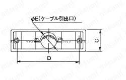 Dsubｺﾈｸﾀ　EMI対策　アルミダイキャストフード:外形図