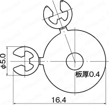 Dsubｺﾈｸﾀ　EMI対策　金属フード：外形図