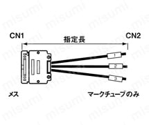 MILコネクタ付ケーブル バラ線フード付タイプ (ヒロセ電機製コネクタ使用) 関連画像