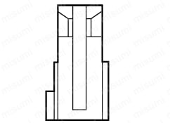 MILコネクタ バラ線用圧接メスコネクタ:外形図